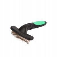 Grzebień z OBROTOWYMI ZĘBAMI Dwurzędowa szczotka ZGRZEBŁO dla psa