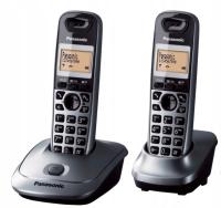 Telefon Panasonic KX-TG2512 2 słuchawki szary LCD
