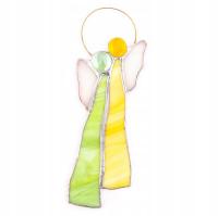 Ангел витраж ангел пара 18 см разные цвета