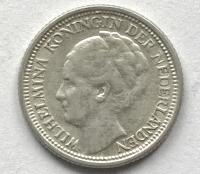 HOLANDIA 10 CENTÓW 1938 / srebro