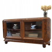 ANTYK MEBEL niska przeszklona szafka pod tv