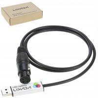 DMX512 Kabel USB na DMX 1 metr do oświetlenia scenicznego interfejs DMX512