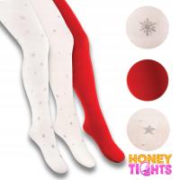 Rajstopy Świąteczne dla Dziewczynki 3-pak Honey Tights (80–86)