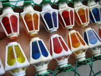 LAMPKI choinkowe PRL ~ 1975 kultowe LAMPIONY ~ LATARENKI : ŚWIĘTA Tuż-Tuż