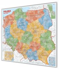 Tablica mapa magnetyczna Polski administracyjna 1:650 tys. 110x100 cm