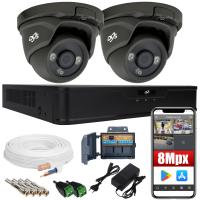 Комплект камеры видеонаблюдения 2 камеры 8Mpx 4K DVS аналоговое приложение