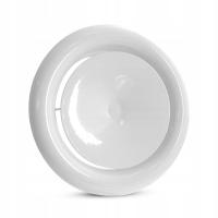 Anemostat nawiewnik zawór nawiewny z ramką montażową biały fi 80 mm