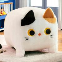 Талисман мягкая игрушка квадратная подушка мягкая кошка котенок пепельный 20 см