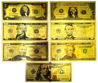 Доллары США коллекционный набор позолоченных банкнот сертификат