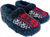 PAGO Ciepłe Bambosze Kapcie Męskie Laczki Ciapy Wełniane Norweskie