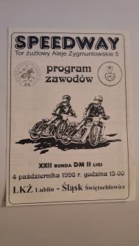 MOTOR LUBLIN-СИЛЕЗИЯ SWIETOCHŁOWICE 04-10-1998 - ПРОГРАММА ЧИСТЫЙ ШЛАК