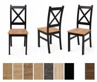 Krzesło drewniane kuchenne 6 SZT łatwe w utrzymaniu czystości KOLORY