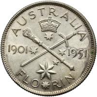 #B11# Australia, Jerzy VI, floren 1951, Jubileusz