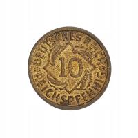 Старая монета 10 рейхспфенниг 1932 Германия Веймар