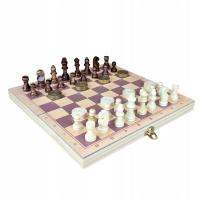 Шахматы шашки деревянные 2 в 1