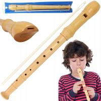 ДЕТСКАЯ ДЕРЕВЯННАЯ ПРЯМАЯ ФЛЕЙТА С ШОМПОЛОМ ШКОЛЬНЫЙ МУЗЫКАЛЬНЫЙ ИНСТРУМЕНТ