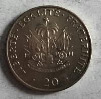 moneta Haiti 20 centymów 1991