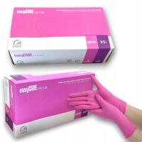 Перчатки нитриловые перчатки розовые 100 шт порошковые толстые прочные R XS