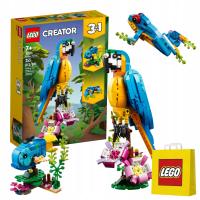 LEGO Creator 3w1 Egzotyczna papuga 31136 EGZOTYCZNE ZWIERZĘTA + Torba LEGO