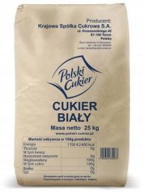Cukier biały kryształ 25 kg Cukrownia Krasnystaw NIE przepakowany