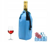 CHŁODZIARKA DO BUTELEK WINA SZAMPANA OKŁAD POKROWIEC ŻELOWY 34x22cm
