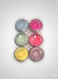 Puder tytanowy proszek do maczania paznokci zestaw 6 sztuk