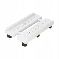 Wysuwany Stojak na Komputer z Otworami Wentylacyjnymi, Mobilny Wózek Podłogowy na PC, Łatwy Montaż, Biały