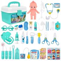 ZESTAW MAŁEGO LEKARZA LEKARSKI DLA DZIECI ZABAWKI EDUKACYJNE (45 EL.)