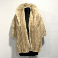 Narzutka Peleryna Futerko Naturalne Futro Ponczo One SiZE