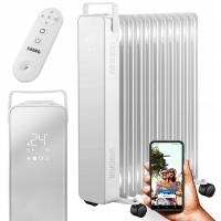 Grzejnik olejowy elektryczny szklany 2500W energooszczędny termostat WiFi