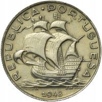 Portugalia, 5 eskudo 1948 Karawela m1