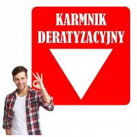 KARMNIK DERATYZACYJNY - TABLICA OSTRZEGAWCZA