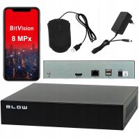 Rejestrator monitoringu IP do kamer 9 kanałów 8MP aplikacja 1xHDD CCTV BLOW