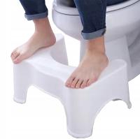 KOMPAKTOWY STOŁEK TOALETOWY PODNÓŻEK PODEST ŁAZIENKOWY TABOREK SCHODEK