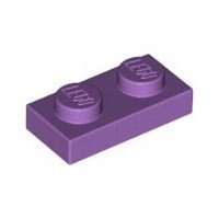 Lego Płytka 1x2 3023 4619512 Medium Lavender Nowa