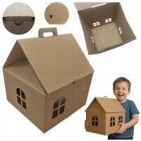 Koszyk prezentowy Pudełko domek z tektury Skrzynka Box Prezent dla Dziecka