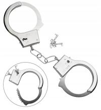 Kajdanki Więźnia Metalowe Z Kluczykiem Policyjne