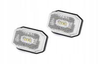 Zestaw lampy obrysowa LED do przyczepki przyczepy FT-001 biała płaska