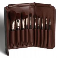 INGLOT BRUSH SET CHOCOLATE Zestaw 10 pędzli + ETUI