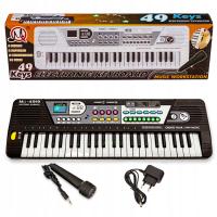 Детская клавиатура орган для подарка MQ-4919 комплект микрофон адаптер питания