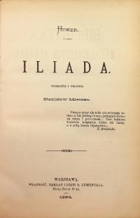 Stanisław Mleczko przeł. - Homer Iliada 1894 r.