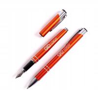 ZESTAW ZESTAWY REKLAMOWE Z GRAWEREM Z LOGO COSMO DŁUGOPIS + PIÓRO 20 SZT