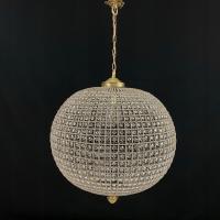 Lampa wisząca z elementami mosiężnymi i szklanymi 80x80x105 cm