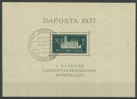 Wolne Miasto Gdańsk Fi. Blok 1 Wystawa Filatelistyczna DAPOSTA 1937