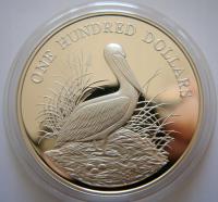 ST VINCENT GRENADINES 100 $ 1988 PTAK 129 GRAM SREBRO