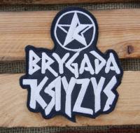 Brygada Kryzys Biała Naszywka Wyszywana Patch