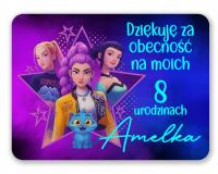 MAGNES Podziękowanie z imieniem każde Urodziny Demon Hunters HUNTRIX K-POP