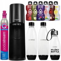 Zestaw SodaStream Terra czarny 4 el. + 6x NAPÓJ BOLERO MIX SMAKÓW PROSZEK DO WODY SODA