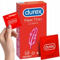 DUREX Feel Thin Classic Ultra Cienkie Prezerwatywy 12 sztuk Dopasowane