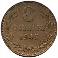 45404. Guernsey - 8 doubles - 1945r.